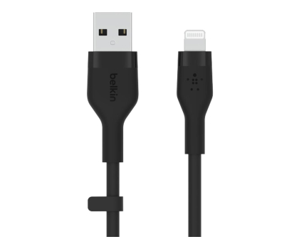 Kabel BELKIN USB-A - Lightning Silicone 1m Black CAA008BT1MBK